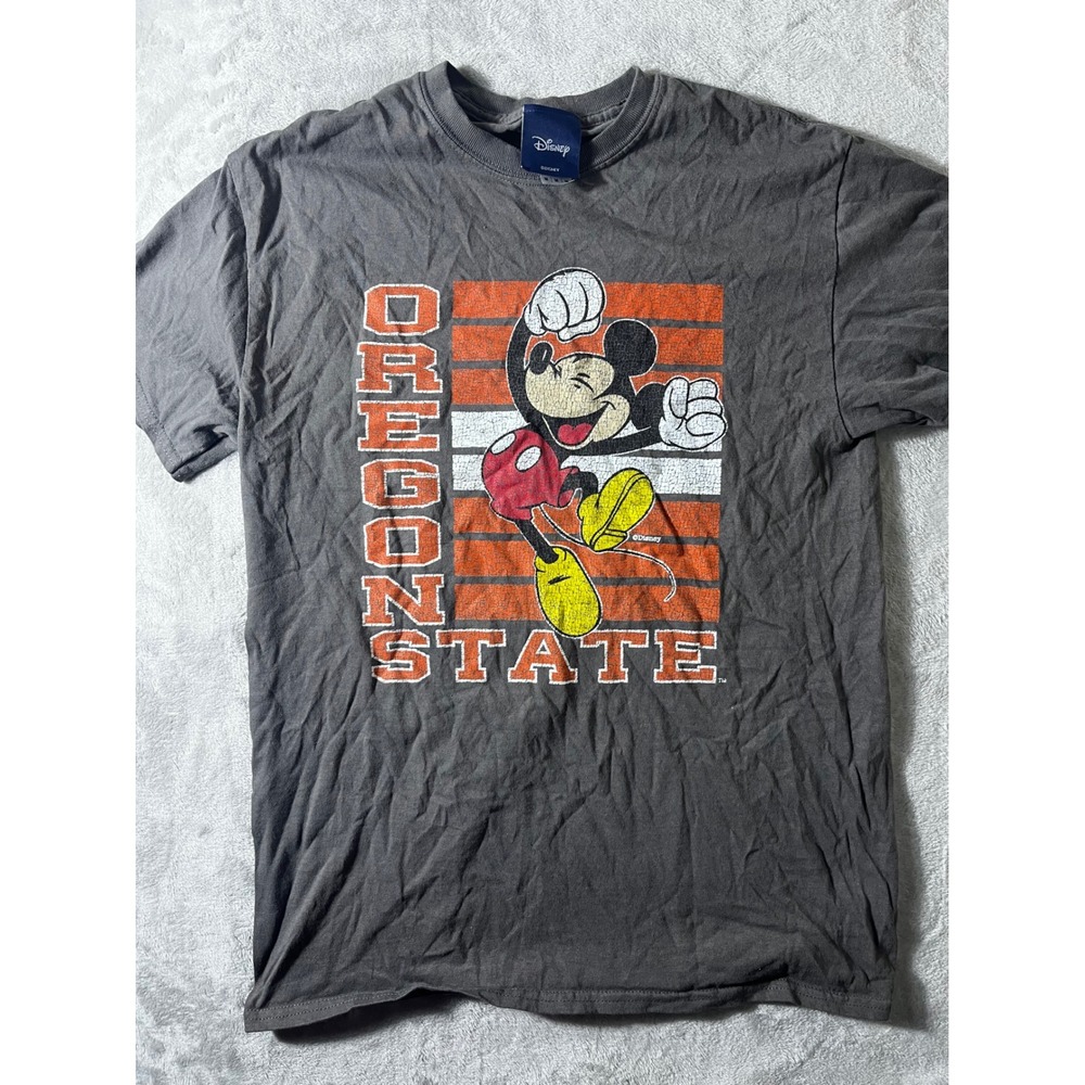 Disney Blue 84 Oregon State Beavers Mickey Mouse T Mens M Gray Fits like Small